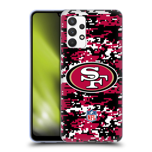 NFL San Francisco 49ers Graphics Digital Camouflage Soft Gel Case for Samsung Galaxy A32 (2021)
