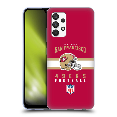 NFL San Francisco 49ers Graphics Helmet Typography Soft Gel Case for Samsung Galaxy A32 (2021)