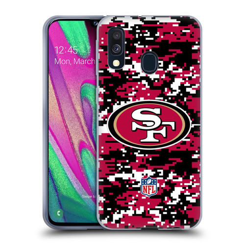 NFL San Francisco 49ers Graphics Digital Camouflage Soft Gel Case for Samsung Galaxy A40 (2019)