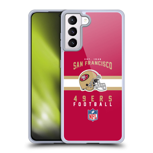NFL San Francisco 49ers Graphics Helmet Typography Soft Gel Case for Samsung Galaxy S21+ 5G