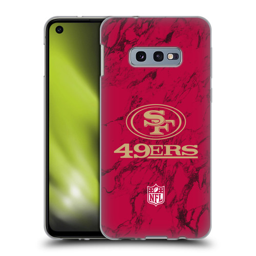 NFL San Francisco 49ers Graphics Coloured Marble Soft Gel Case for Samsung Galaxy S10e