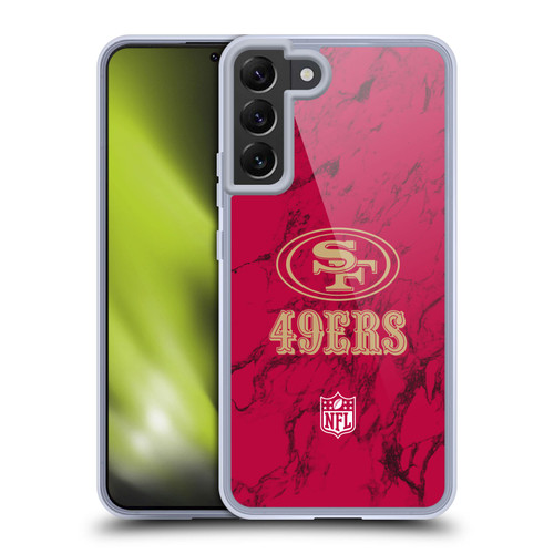 NFL San Francisco 49ers Graphics Coloured Marble Soft Gel Case for Samsung Galaxy S22+ 5G