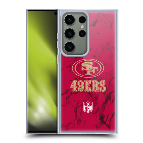 NFL San Francisco 49ers Graphics Coloured Marble Soft Gel Case for Samsung Galaxy S23 Ultra 5G