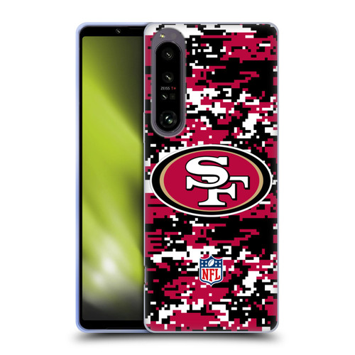 NFL San Francisco 49ers Graphics Digital Camouflage Soft Gel Case for Sony Xperia 1 IV