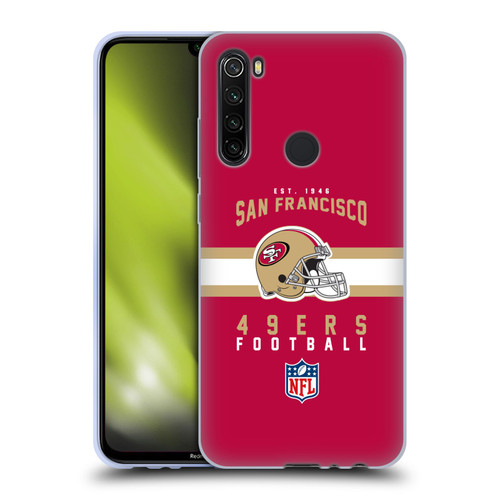 NFL San Francisco 49ers Graphics Helmet Typography Soft Gel Case for Xiaomi Redmi Note 8T