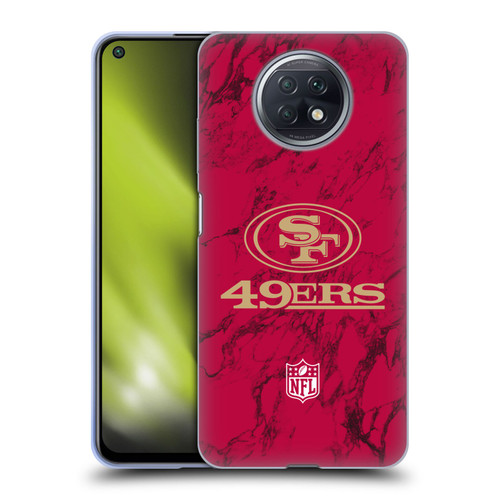 NFL San Francisco 49ers Graphics Coloured Marble Soft Gel Case for Xiaomi Redmi Note 9T 5G