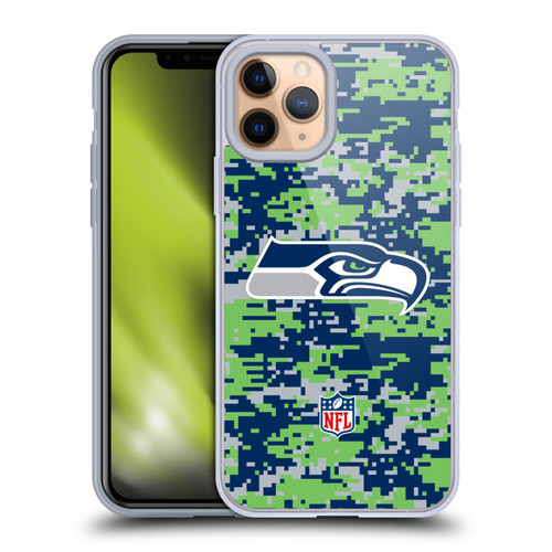 NFL Seattle Seahawks Graphics Digital Camouflage Soft Gel Case for Apple iPhone 11 Pro