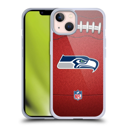 NFL Seattle Seahawks Graphics Football Soft Gel Case for Apple iPhone 13