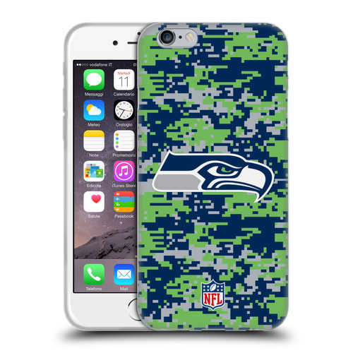 NFL Seattle Seahawks Graphics Digital Camouflage Soft Gel Case for Apple iPhone 6 / iPhone 6s