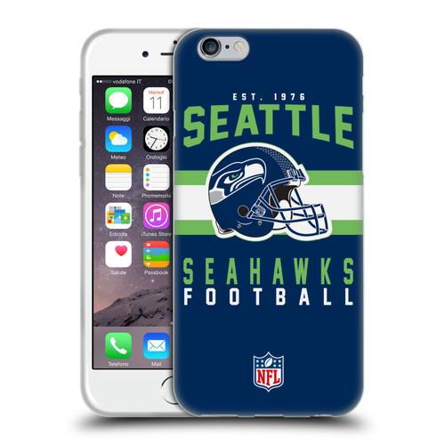NFL Seattle Seahawks Graphics Helmet Typography Soft Gel Case for Apple iPhone 6 / iPhone 6s
