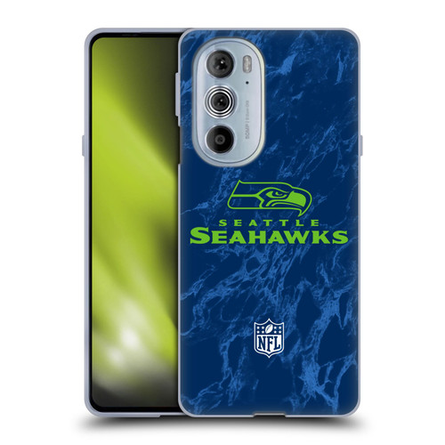 NFL Seattle Seahawks Graphics Coloured Marble Soft Gel Case for Motorola Edge X30