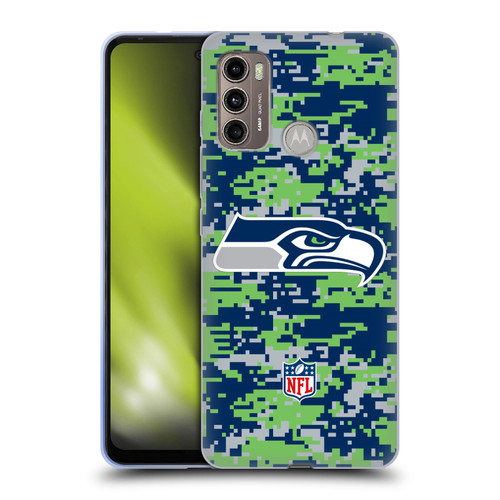 NFL Seattle Seahawks Graphics Digital Camouflage Soft Gel Case for Motorola Moto G60 / Moto G40 Fusion