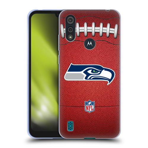 NFL Seattle Seahawks Graphics Football Soft Gel Case for Motorola Moto E6s (2020)