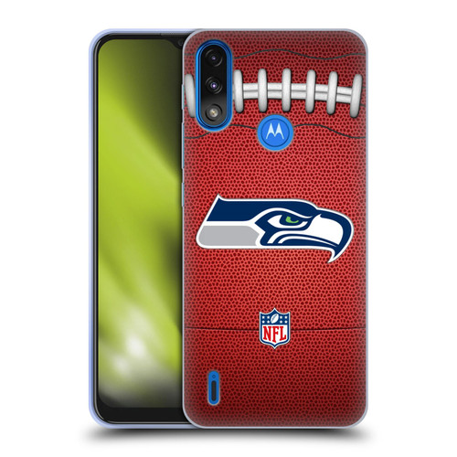 NFL Seattle Seahawks Graphics Football Soft Gel Case for Motorola Moto E7 Power / Moto E7i Power