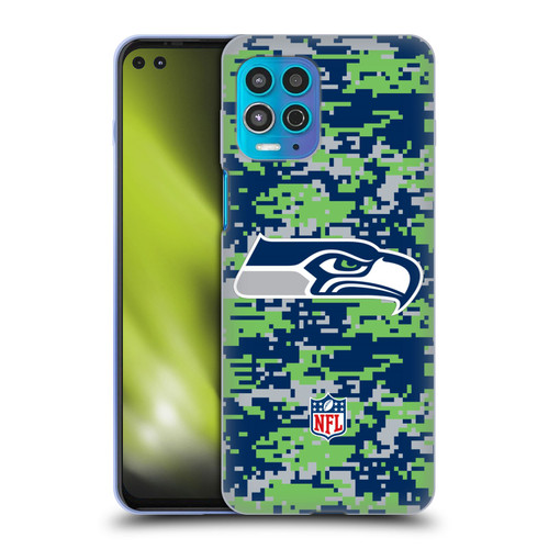 NFL Seattle Seahawks Graphics Digital Camouflage Soft Gel Case for Motorola Moto G100