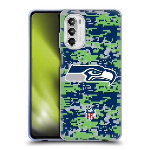 NFL Seattle Seahawks Graphics Digital Camouflage Soft Gel Case for Motorola Moto G52