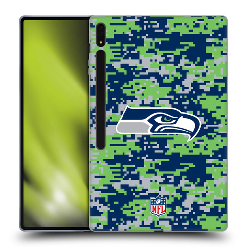 NFL Seattle Seahawks Graphics Digital Camouflage Soft Gel Case for Samsung Galaxy Tab S8 Ultra