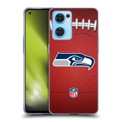 NFL Seattle Seahawks Graphics Football Soft Gel Case for OPPO Reno7 5G / Find X5 Lite