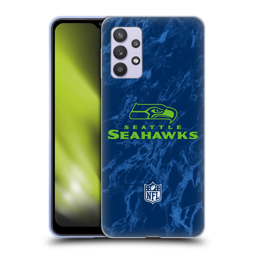 NFL Seattle Seahawks Graphics Coloured Marble Soft Gel Case for Samsung Galaxy A32 5G / M32 5G (2021)