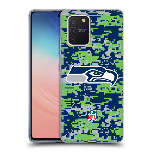 NFL Seattle Seahawks Graphics Digital Camouflage Soft Gel Case for Samsung Galaxy S10 Lite