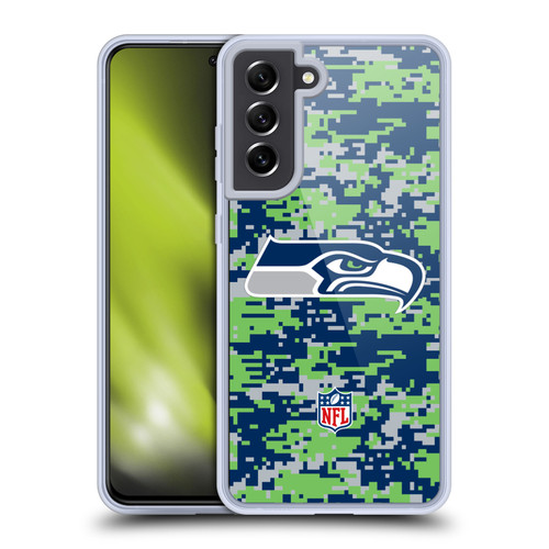 NFL Seattle Seahawks Graphics Digital Camouflage Soft Gel Case for Samsung Galaxy S21 FE 5G