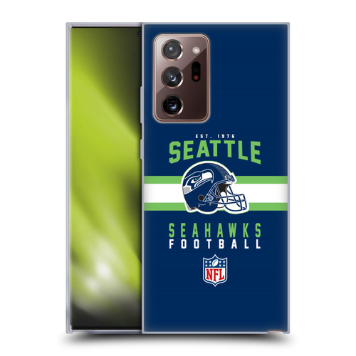 NFL Seattle Seahawks Graphics Helmet Typography Soft Gel Case for Samsung Galaxy Note20 Ultra / 5G