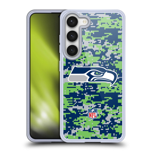 NFL Seattle Seahawks Graphics Digital Camouflage Soft Gel Case for Samsung Galaxy S23 5G