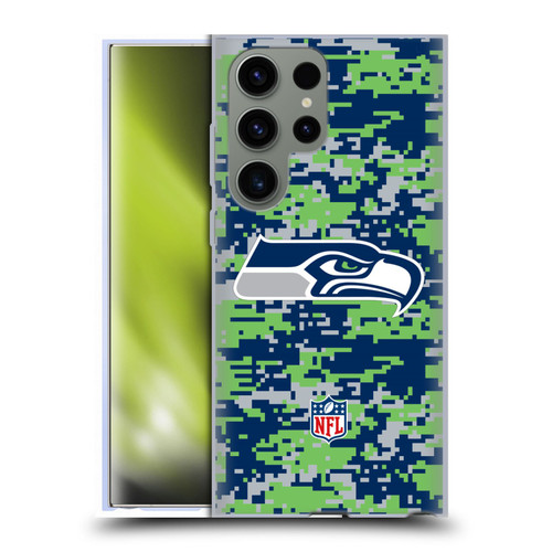 NFL Seattle Seahawks Graphics Digital Camouflage Soft Gel Case for Samsung Galaxy S23 Ultra 5G