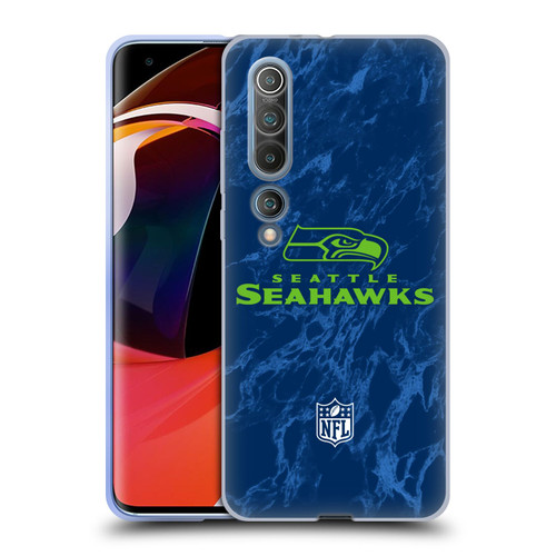NFL Seattle Seahawks Graphics Coloured Marble Soft Gel Case for Xiaomi Mi 10 5G / Mi 10 Pro 5G