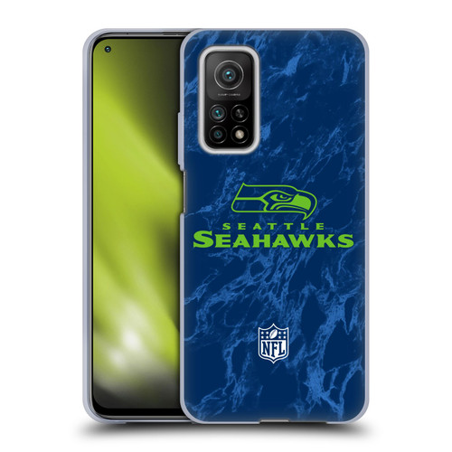 NFL Seattle Seahawks Graphics Coloured Marble Soft Gel Case for Xiaomi Mi 10T 5G