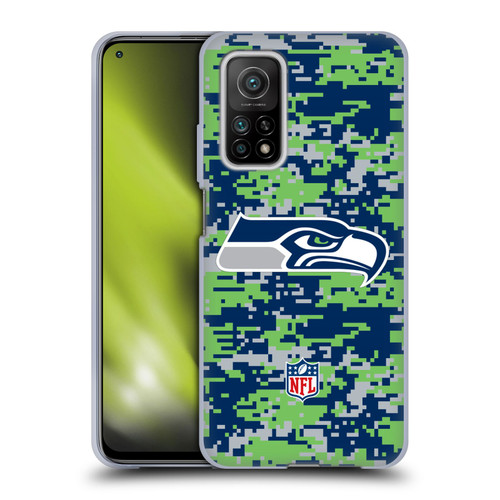 NFL Seattle Seahawks Graphics Digital Camouflage Soft Gel Case for Xiaomi Mi 10T 5G