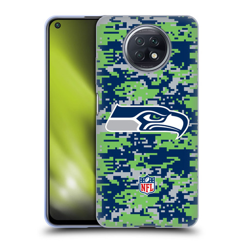 NFL Seattle Seahawks Graphics Digital Camouflage Soft Gel Case for Xiaomi Redmi Note 9T 5G