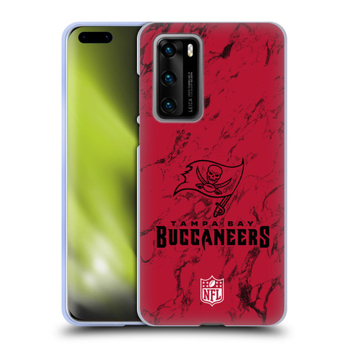NFL Tampa Bay Buccaneers Graphics Coloured Marble Soft Gel Case for Huawei P40 5G