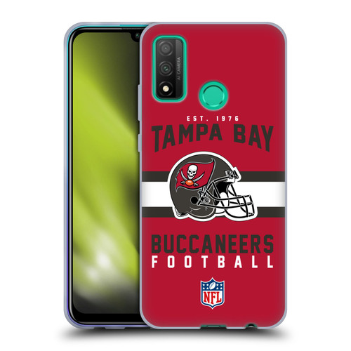NFL Tampa Bay Buccaneers Graphics Helmet Typography Soft Gel Case for Huawei P Smart (2020)