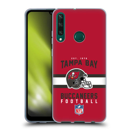 NFL Tampa Bay Buccaneers Graphics Helmet Typography Soft Gel Case for Huawei Y6p