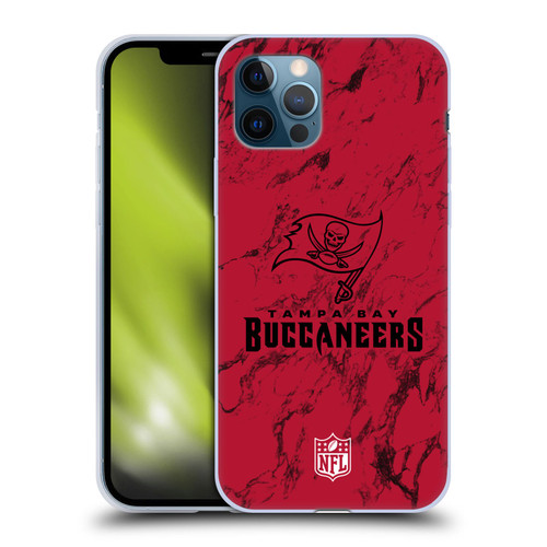 NFL Tampa Bay Buccaneers Graphics Coloured Marble Soft Gel Case for Apple iPhone 12 / iPhone 12 Pro
