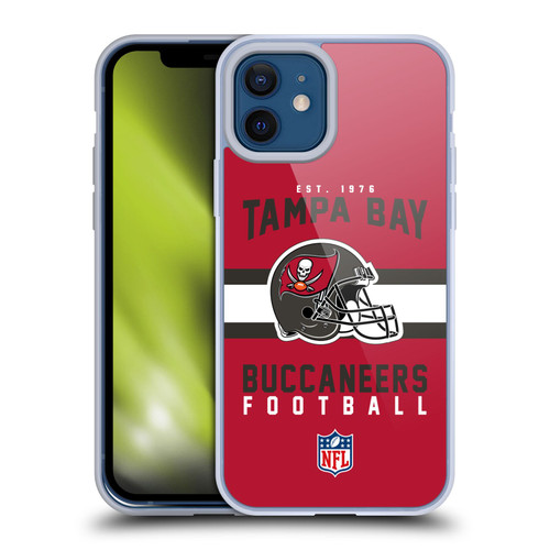 NFL Tampa Bay Buccaneers Graphics Helmet Typography Soft Gel Case for Apple iPhone 12 / iPhone 12 Pro
