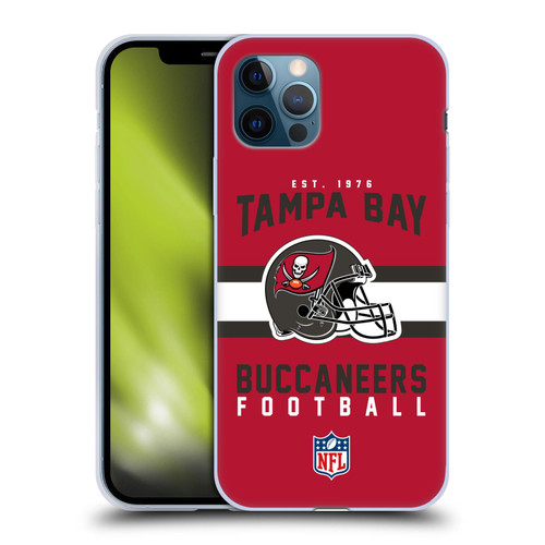 NFL Tampa Bay Buccaneers Graphics Helmet Typography Soft Gel Case for Apple iPhone 12 / iPhone 12 Pro