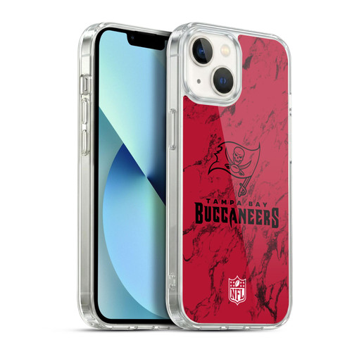 NFL Tampa Bay Buccaneers Graphics Coloured Marble Soft Gel Case for Apple iPhone 13