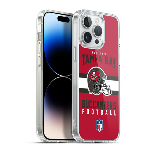 NFL Tampa Bay Buccaneers Graphics Helmet Typography Soft Gel Case for Apple iPhone 13 Pro Max & MagSafe