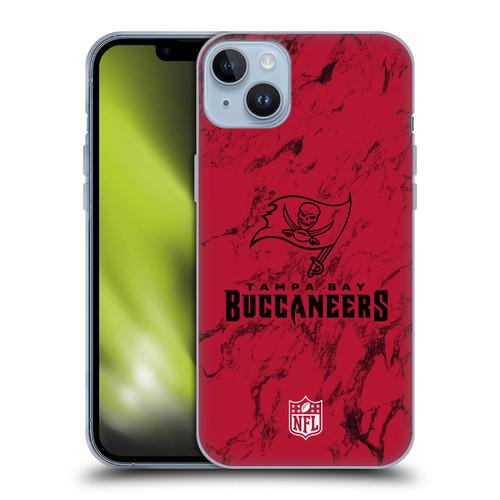 NFL Tampa Bay Buccaneers Graphics Coloured Marble Soft Gel Case for Apple iPhone 14 Plus
