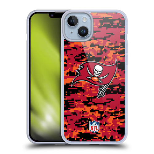 NFL Tampa Bay Buccaneers Graphics Digital Camouflage Soft Gel Case for Apple iPhone 14 Plus