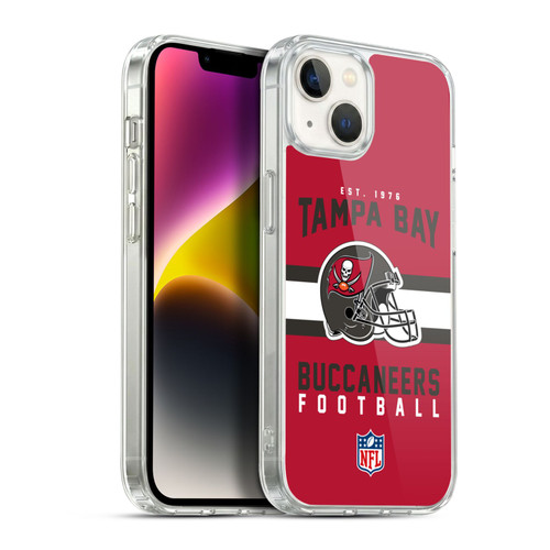 NFL Tampa Bay Buccaneers Graphics Helmet Typography Soft Gel Case for Apple iPhone 14 Plus & MagSafe