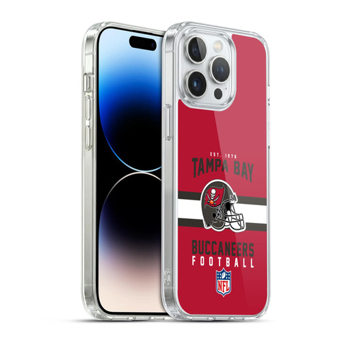 NFL Tampa Bay Buccaneers Graphics Helmet Typography Soft Gel Case for Apple iPhone 14 Pro Max & MagSafe