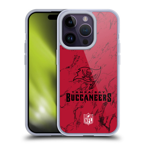 NFL Tampa Bay Buccaneers Graphics Coloured Marble Soft Gel Case for Apple iPhone 14 Pro