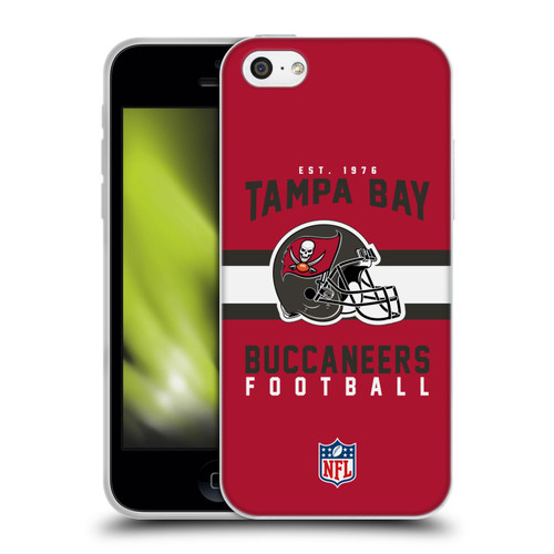 NFL Tampa Bay Buccaneers Graphics Helmet Typography Soft Gel Case for Apple iPhone 5c