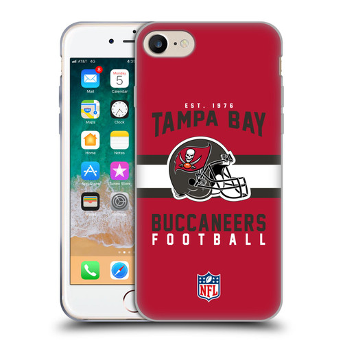 NFL Tampa Bay Buccaneers Graphics Helmet Typography Soft Gel Case for Apple iPhone 7 / 8 / SE 2020 & 2022