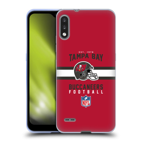 NFL Tampa Bay Buccaneers Graphics Helmet Typography Soft Gel Case for LG K22