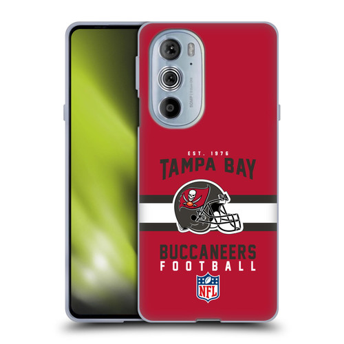 NFL Tampa Bay Buccaneers Graphics Helmet Typography Soft Gel Case for Motorola Edge X30