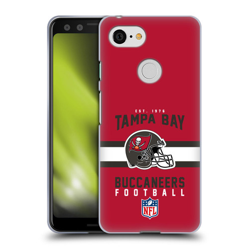 NFL Tampa Bay Buccaneers Graphics Helmet Typography Soft Gel Case for Google Pixel 3